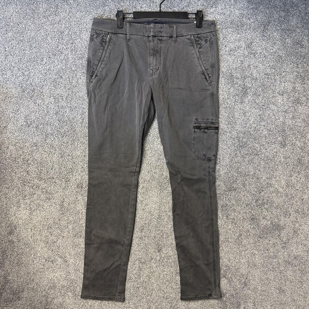 Level 99 Pants 31 Gray Moto Cargo Skinny Zipper Pockets Moto Edgy Sreetwear Fall